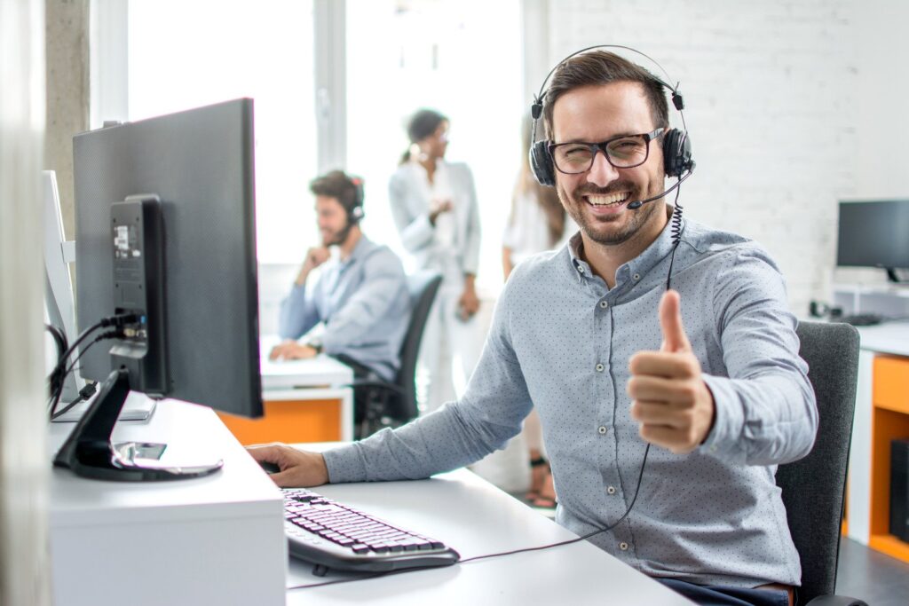 Professional customer service representative managing eBay automation