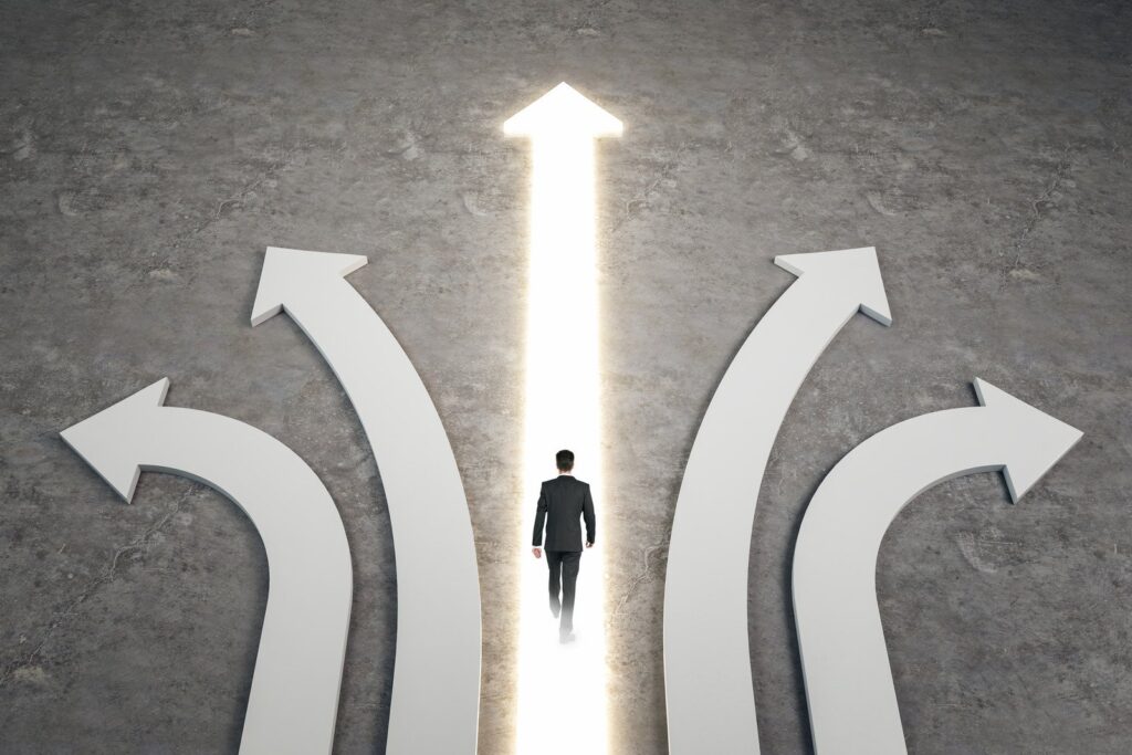 Amazon to Walmart migration strategy with directional arrows showing successful expansion