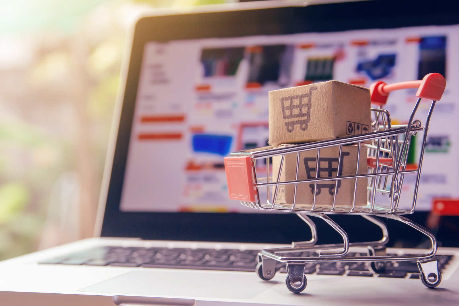 Holiday shopping packages and delivery preparation for peak season ecommerce