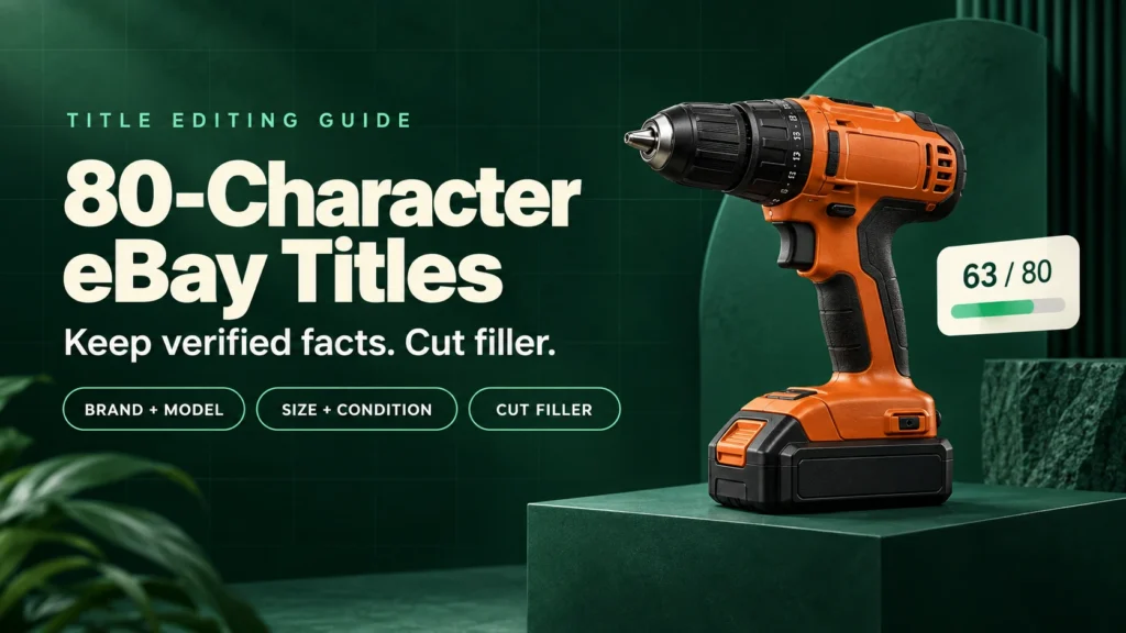 Editorial cover showing an unbranded cordless drill beside a 63 of 80 character counter