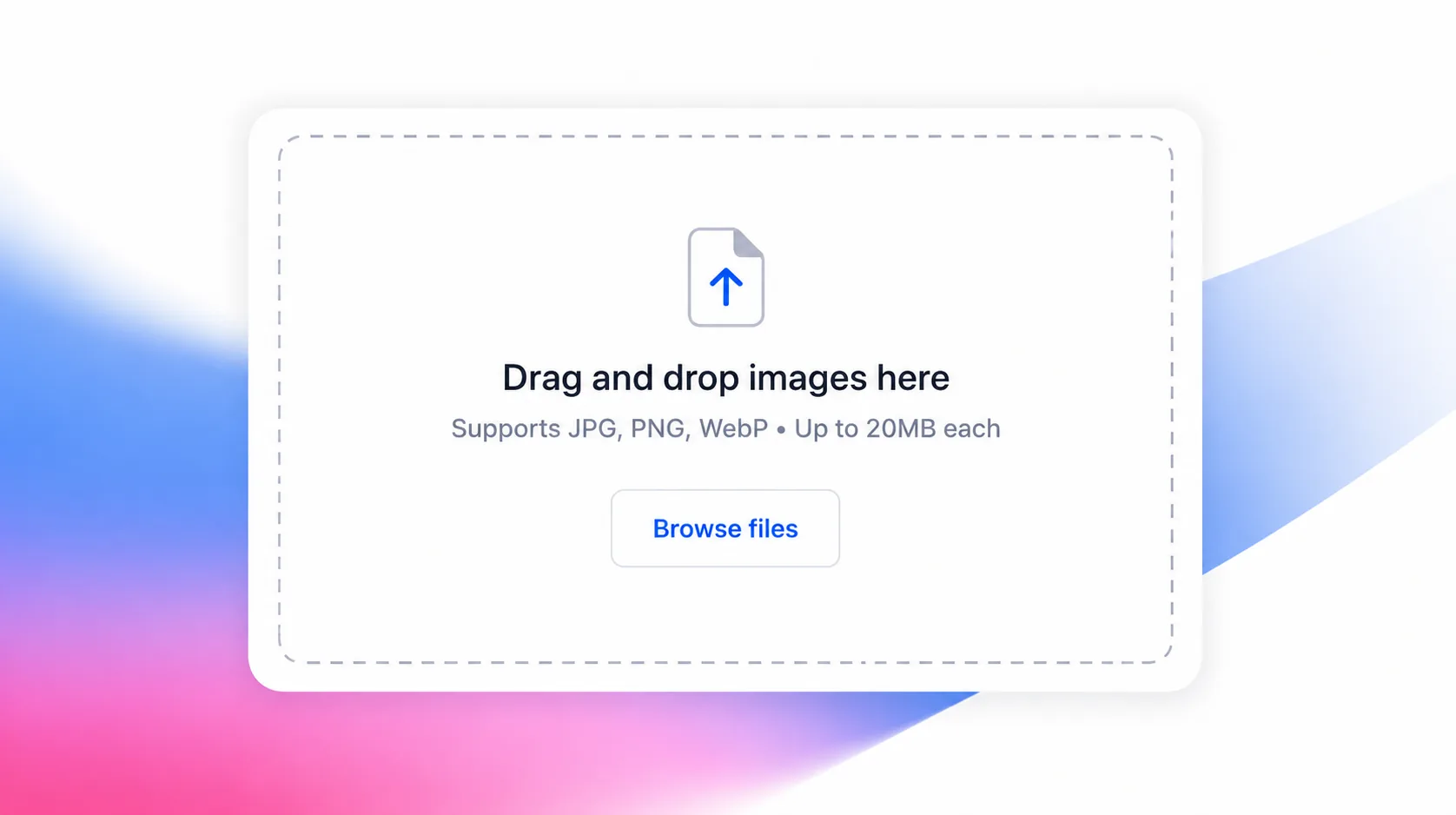 Maxmerce interface illustration showing an area for uploading product photos before creating an eBay listing draft